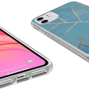 iMoshion Design hoesje iPhone 11 - Grafisch Koper / Blauw