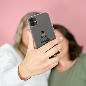 iMoshion Design hoesje iPhone 11 Pro - Live Laugh Love - Zwart