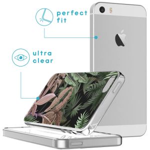 iMoshion Design hoesje iPhone 5 / 5s / SE - Jungle - Groen / Roze
