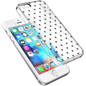 iMoshion Design hoesje iPhone 5 / 5s / SE - Hartjes - Zwart