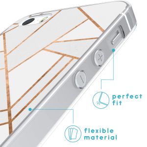 iMoshion Design hoesje iPhone 5 / 5s / SE - Grafisch Koper / Wit