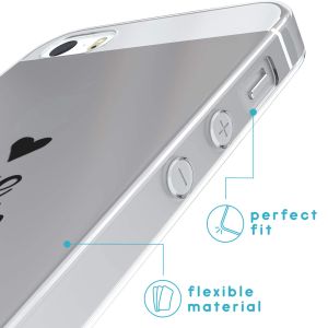 iMoshion Design hoesje iPhone 5 / 5s / SE - Live Laugh Love - Zwart
