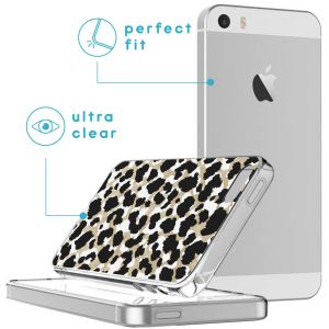 iMoshion Design hoesje iPhone 5 / 5s / SE - Luipaard / Zwart