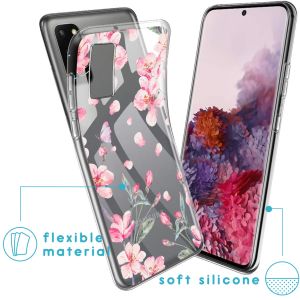 iMoshion Design hoesje Samsung Galaxy S20 - Bloem - Roze