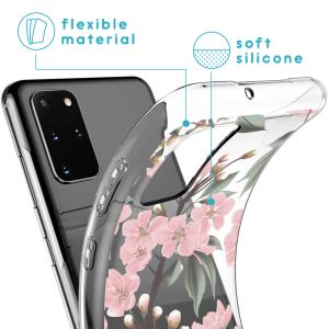 iMoshion Design hoesje Samsung Galaxy S20 Plus - Bloem - Roze / Groen