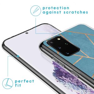 iMoshion Design hoesje Samsung Galaxy S20 Plus - Grafisch Koper / Blauw