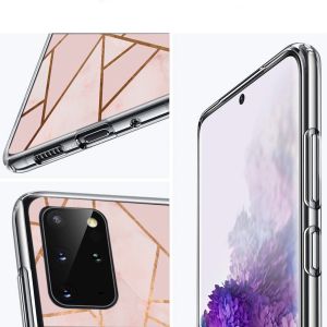 iMoshion Design hoesje Samsung Galaxy S20 Plus - Grafisch Koper / Roze