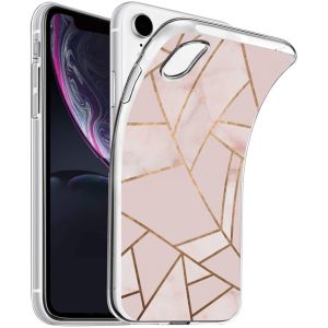 iMoshion Design hoesje iPhone Xr - Grafisch Koper / Roze