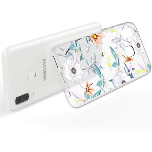 iMoshion Design hoesje Samsung Galaxy A20e - Bloem - Wit