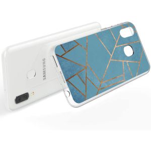 iMoshion Design hoesje Samsung Galaxy A20e - Grafisch Koper / Blauw