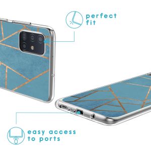 iMoshion Design hoesje Samsung Galaxy A51 - Grafisch Koper / Blauw