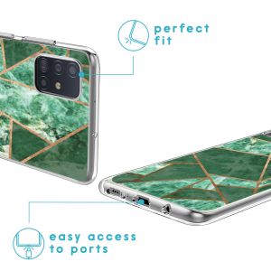 iMoshion Design hoesje Samsung Galaxy A51 - Grafisch Koper / Groen