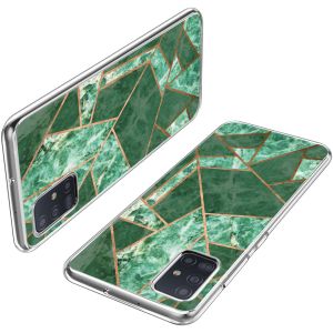 iMoshion Design hoesje Samsung Galaxy A51 - Grafisch Koper / Groen