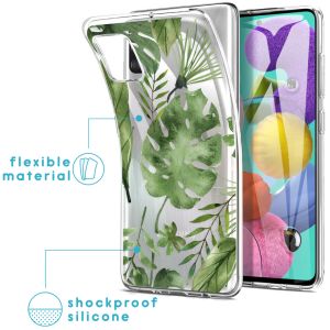 iMoshion Design hoesje Samsung Galaxy A51 - Bladeren - Groen