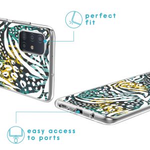 iMoshion Design hoesje Galaxy A51 - Jungle - Wit / Zwart / Groen