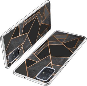 iMoshion Design hoesje Samsung Galaxy A71 - Grafisch Koper / Zwart