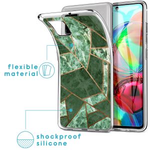 iMoshion Design hoesje Samsung Galaxy A71 - Grafisch Koper / Groen