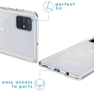 iMoshion Design hoesje Samsung Galaxy A71 - Paardenbloem - Wit