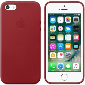 Apple Leather Backcover iPhone SE / 5 / 5s - Red