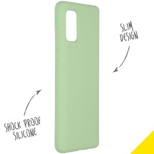 Accezz Liquid Silicone Backcover Samsung Galaxy A41 - Groen