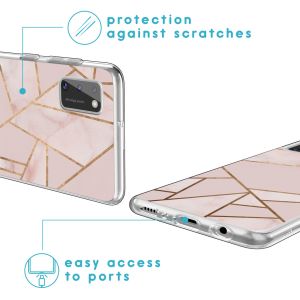 iMoshion Design hoesje Samsung Galaxy A41 - Grafisch Koper / Roze