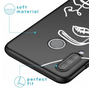 iMoshion Design hoesje Huawei P30 Lite - Abstract Gezicht - Wit