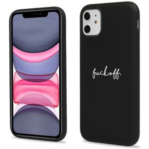 iMoshion Design hoesje iPhone 11 - Fuck Off - Zwart