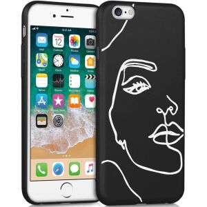 iMoshion Design hoesje voor de iPhone 6 / 6s - Abstract Gezicht - Wit / Zwart |