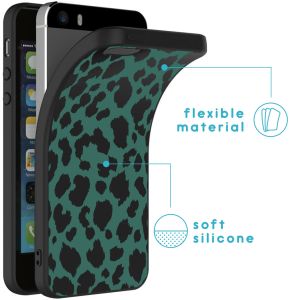 iMoshion Design hoesje iPhone 5 / 5s / SE - Luipaard - Groen / Zwart