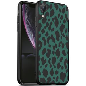 iMoshion Design hoesje iPhone Xr - Luipaard - Groen / Zwart