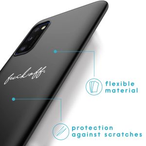 iMoshion Design hoesje Samsung Galaxy A41 - Fuck Off - Zwart