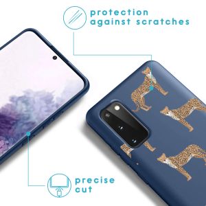 iMoshion Design hoesje Samsung Galaxy S20 - Luipaard - Blauw