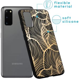 iMoshion Design hoesje Samsung Galaxy S20 - Bladeren / Zwart