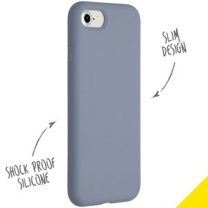 Accezz Liquid Silicone Backcover iPhone SE (2022 / 2020) / 8 / 7 - Lavender Gray