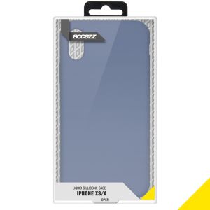 Accezz Liquid Silicone Backcover iPhone Xs / X - Lavender Gray