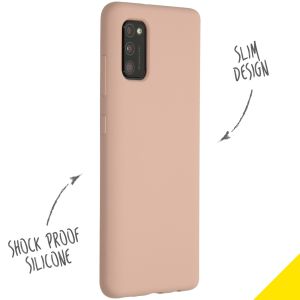 Accezz Liquid Silicone Backcover Samsung Galaxy A41 - Roze