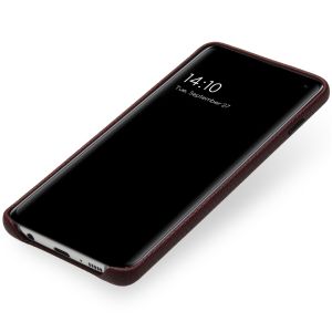 Selencia Gaia Slang Backcover Samsung Galaxy S10 - Donkerrood