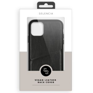 Selencia Vayu Vegan Lederen Backcover iPhone 11 - Zwart