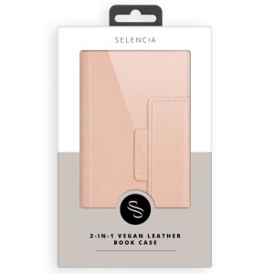 Selencia 2-in-1 Uitneembare Vegan Lederen Bookcase iPhone Xr - Roze