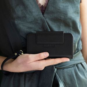 Selencia Llyr 2-in-1 Uitneembare Slang Bookcase Galaxy S10 - Zwart