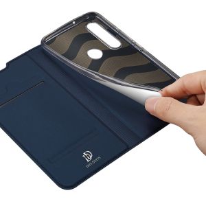 Dux Ducis Slim Softcase Bookcase Huawei P40 Lite E - Donkerblauw
