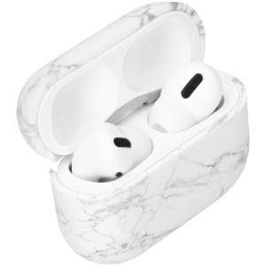 iMoshion Design Hardcover Case AirPods Pro - Wit Marmer