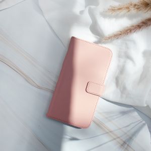 Selencia Echt Lederen Bookcase iPhone Xr - Roze