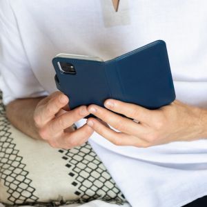 Selencia Echt Lederen Bookcase Samsung Galaxy A10 - Blauw