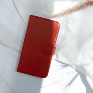 Selencia Echt Lederen Bookcase Huawei P Smart (2019) - Rood