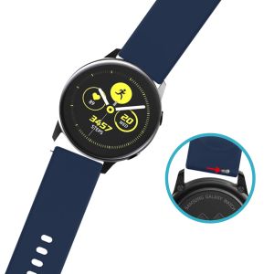 iMoshion Siliconen bandje Galaxy Watch 40/42mm / Active 2 42/44mm / Watch 3 41mm - Donkerblauw