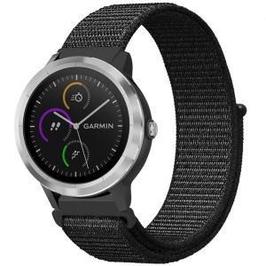 iMoshion Nylon bandje voor de Garmin Venu / Vivoactive 3 / Forerunner 245 -  Zwart | Smartphonehoesjes.nl