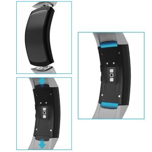 iMoshion Siliconen bandje Samsung Gear Fit 2 / 2 Pro - Grijs