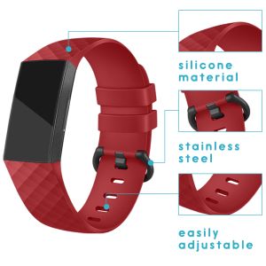 iMoshion Siliconen bandje Fitbit Charge 3 / 4 - Rood