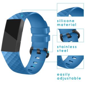 iMoshion Siliconen bandje Fitbit Charge 3 / 4 - Blauw